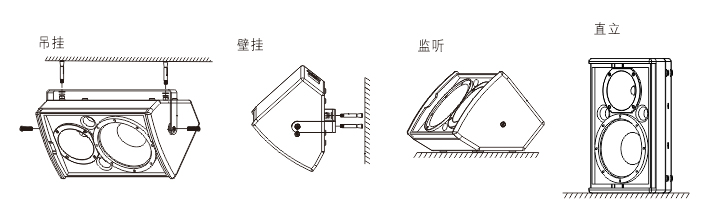 8寸2路全頻專業揚聲器安裝圖